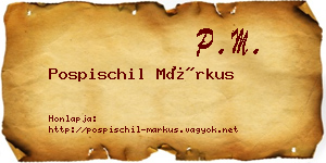 Pospischil Márkus névjegykártya